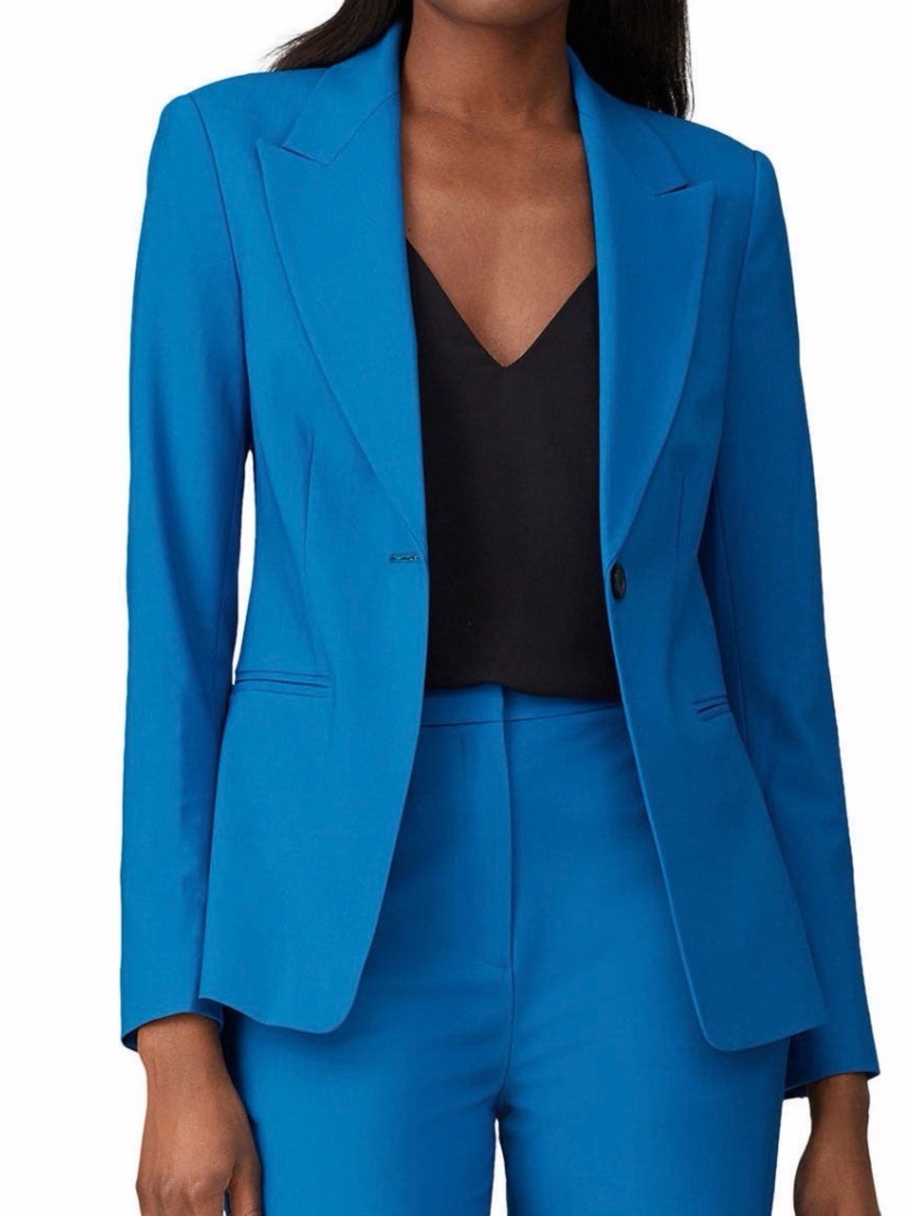 Diane Von Furstenberg Blue Blazer Tailored Suit Jacket
